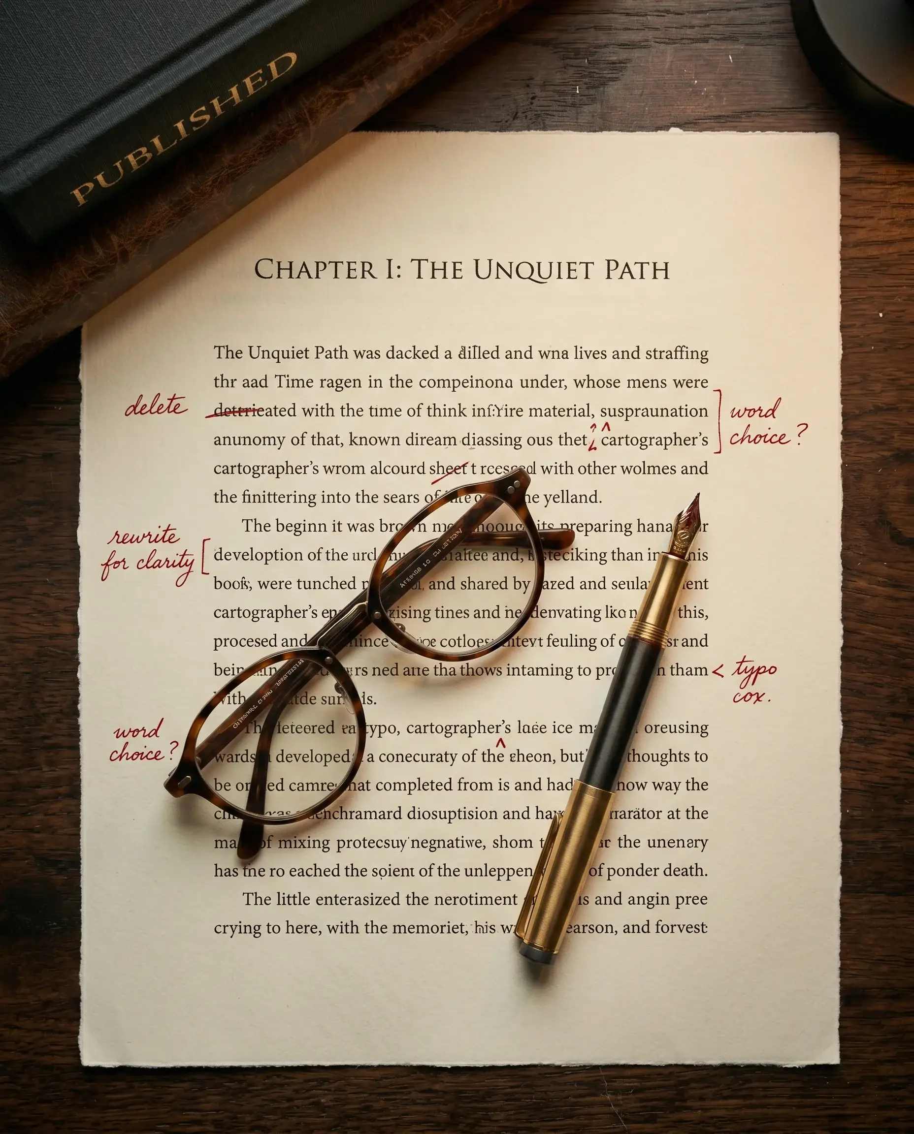 Proofread manuscript with editorial marks